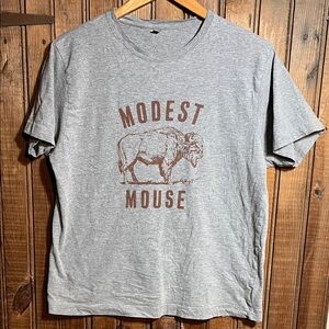 Gray Modest Mouse Graphic T-Shirt